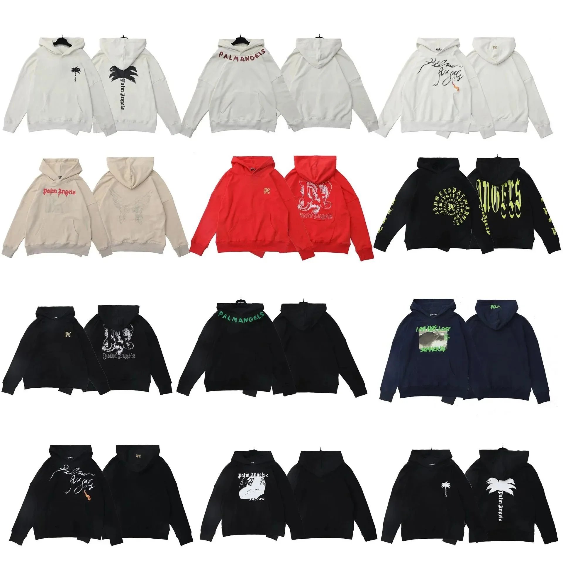 Palm Angels Hoodie White and Beige